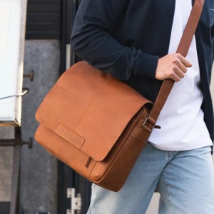 The Chesterfield Brand C48.055231 Richard Leather Crossbody/Shoulder Bag Cognac Bags