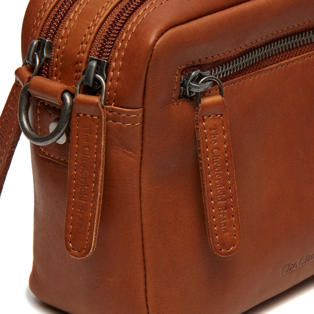 The Chesterfield Brand C48.122231 Leather Hand/Crossbody Bag Cognac Bags