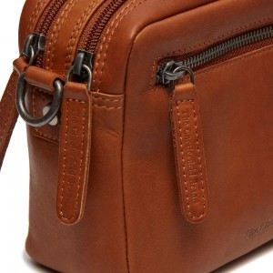 The Chesterfield Brand C48.122231 Leather Hand/Crossbody Bag Cognac Bags