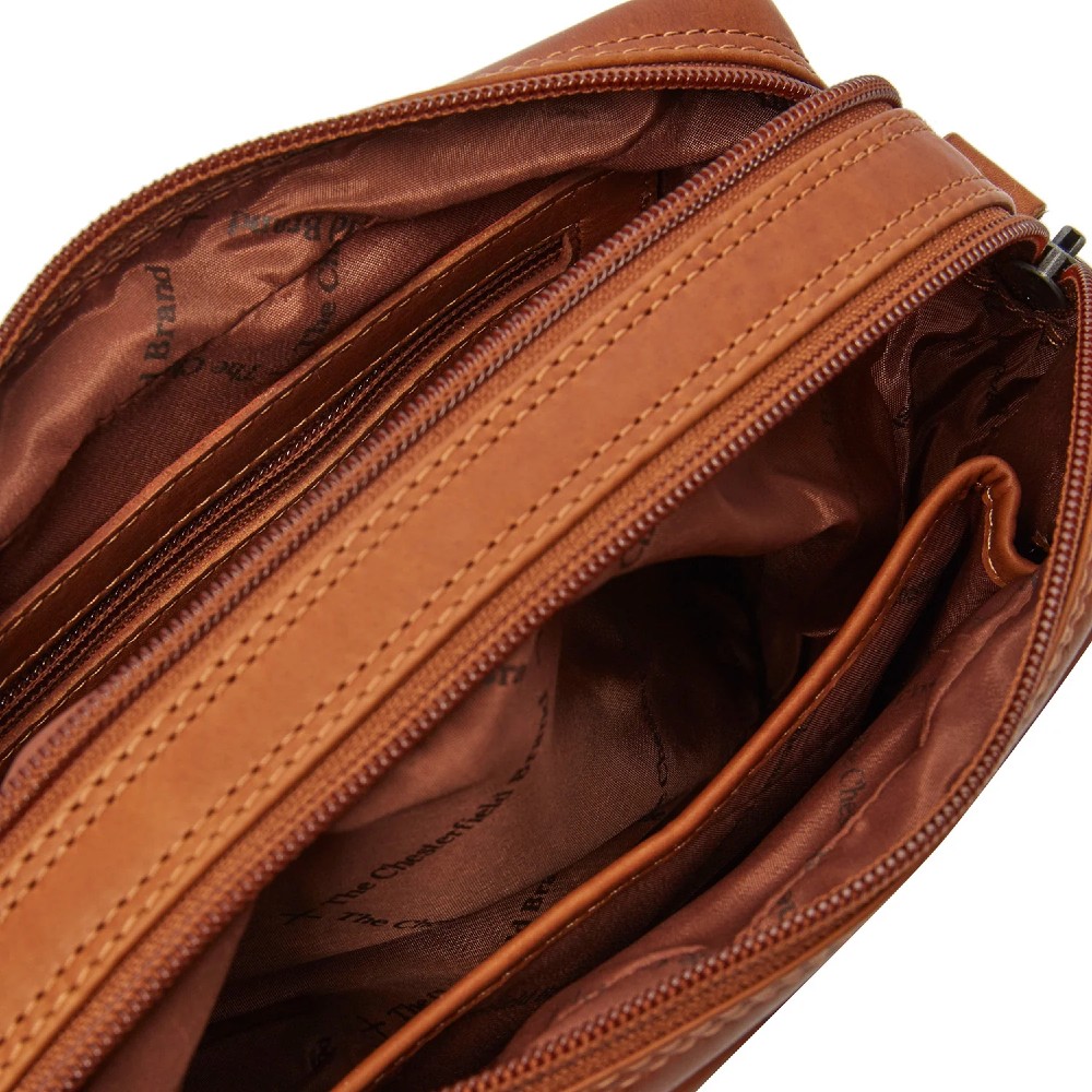 The Chesterfield Brand C48.122231 Leather Hand/Crossbody Bag Cognac Bags