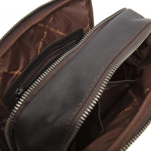 The Chesterfield Brand C48.095501 Leather Men's Crossbody/Shoulder Bag Brown Bags
