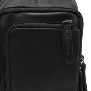 The Chesterfield Brand C58.028400 Riga Leather Chest/Crossbody Bag Black Bags