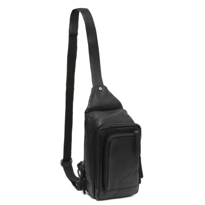 The Chesterfield Brand C58.028400 Riga Leather Chest/Crossbody Bag Black