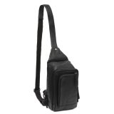 The Chesterfield Brand C58.028400 Riga Δερμάτινη Τσάντα Στήθους/Cross Bodybag Μαύρη 1