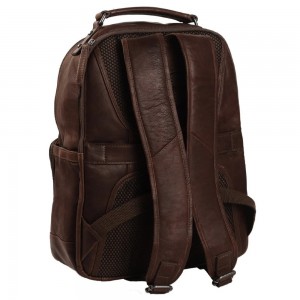The Chesterfield Brand C58.018401 Austin Επαγγελματική Τσάντα Πλάτης από Δέρμα Καφέ Τσάντες