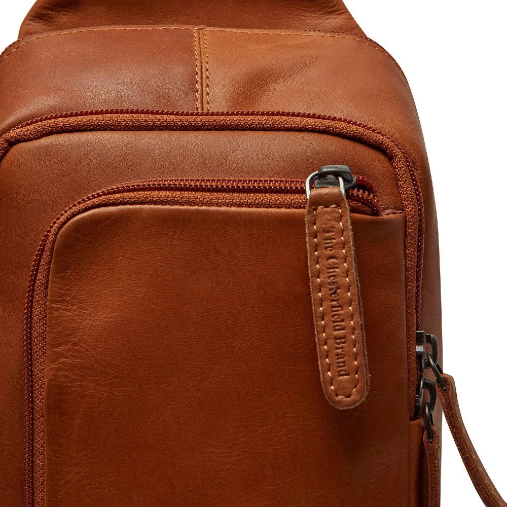 The Chesterfield Brand C58.028431 Riga Leather Chest/Crossbody Bag Cognac Bags