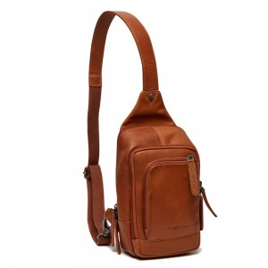 The Chesterfield Brand C58.028431 Riga Leather Chest/Crossbody Bag Cognac Bags