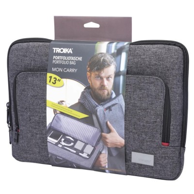 TROIKA IPC70/GY MON CARRY portfolio bag 13" Θήκη laptop/tablet και Ηλεκτρονικά Αξεσουάρ Γκρι