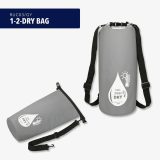 TROIKA RUC03/GY 1-2-DRY BAG  Backpack Στεγανός Σάκος Πλάτης 10 Λίτρων Γκρι 2