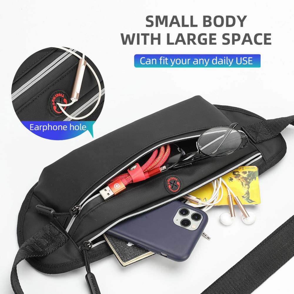 Tigernu T-S8125 Τσαντάκι Μέσης Μαύρο Τσάντες