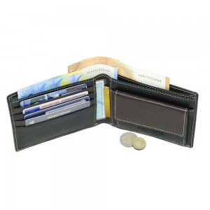 ALPHA STATUS 10101-0 RFID Δερμάτινο Ανδρικό Πορτοφόλι Μαύρο Πορτοφόλια