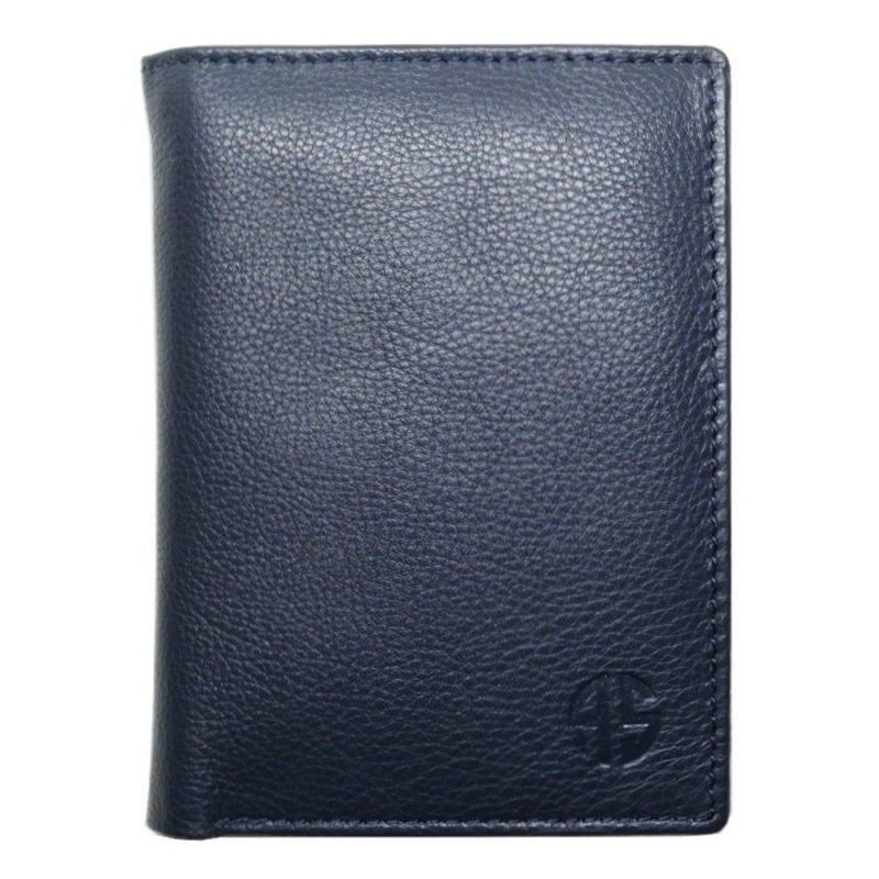 ALPHA STATUS 10104D RFID Δερμάτινο Ανδρικό Πορτοφόλι Μπλε Alpha Status