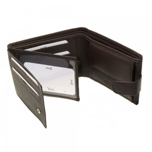 ALPHA STATUS 10106-0 RFID Δερμάτινο Ανδρικό Πορτοφόλι Καφέ Πορτοφόλια