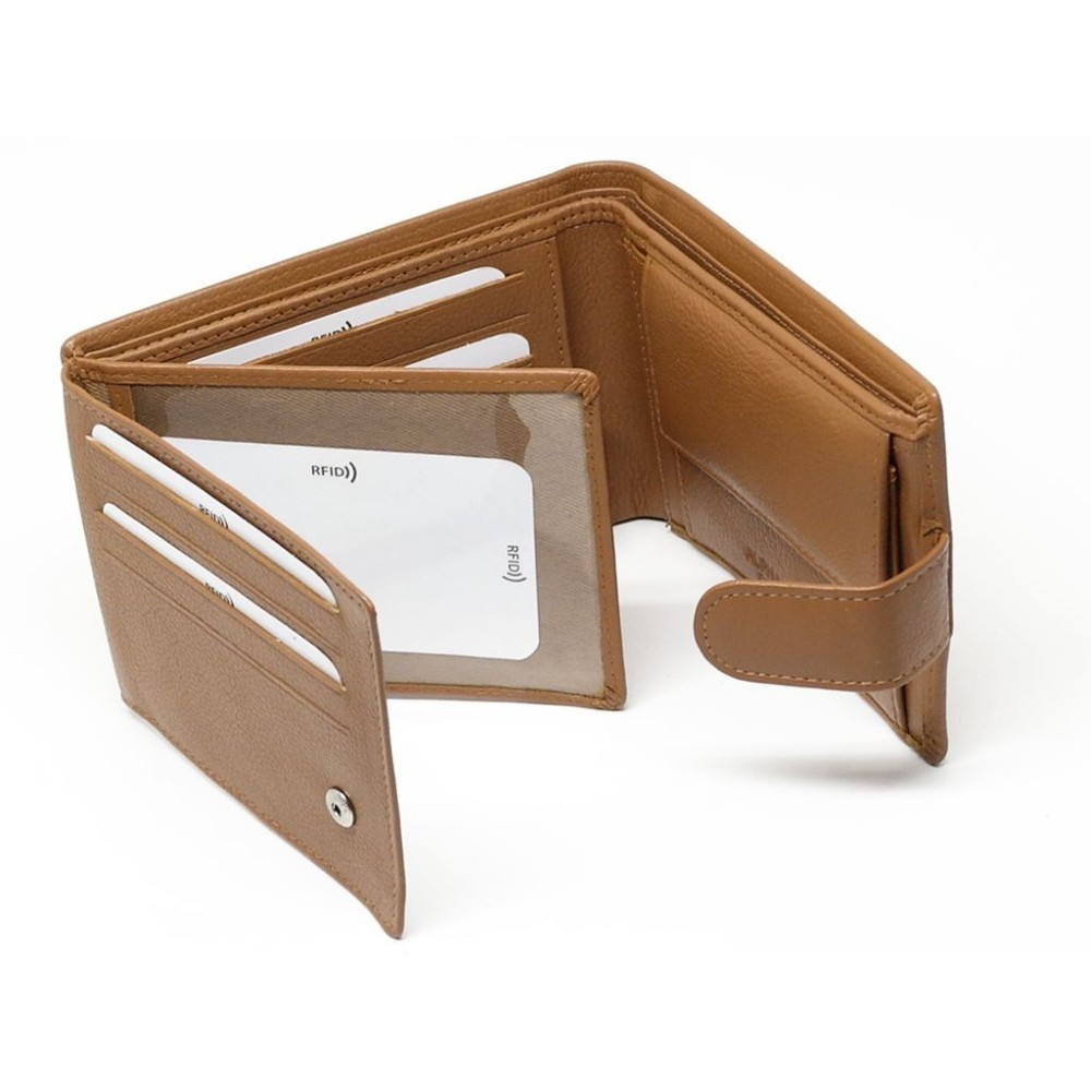 ALPHA STATUS 10106-0 RFID Δερμάτινο Ανδρικό Πορτοφόλι Ταμπά Πορτοφόλια