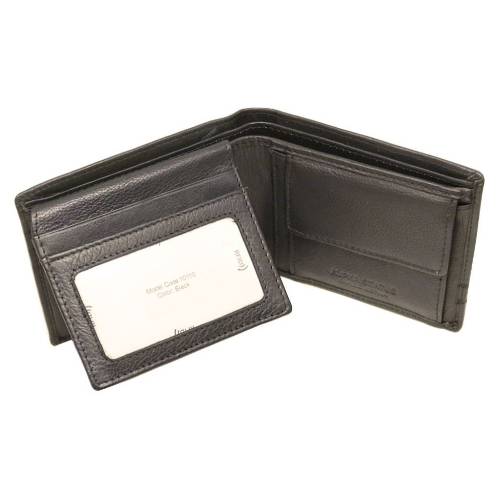 ALPHA STATUS 10110-0 RFID Δερμάτινο Ανδρικό Πορτοφόλι Καφέ Wallets