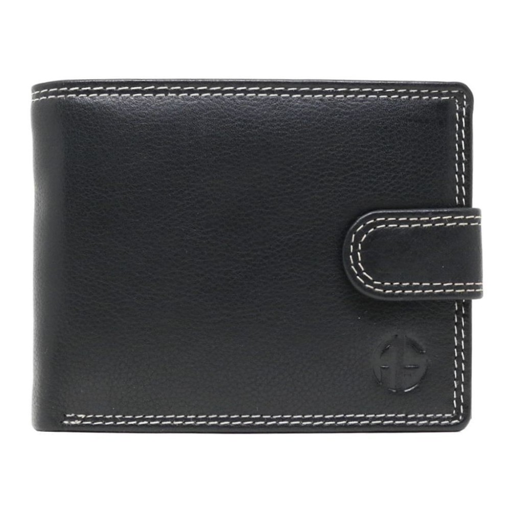 ALPHA STATUS 10111-0 RFID Δερμάτινο Ανδρικό Πορτοφόλι Μαύρο Πορτοφόλια