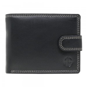ALPHA STATUS 10111-0 RFID Δερμάτινο Ανδρικό Πορτοφόλι Μαύρο Πορτοφόλια
