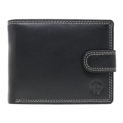 ALPHA STATUS 10111-0 RFID Δερμάτινο Ανδρικό Πορτοφόλι Μαύρο