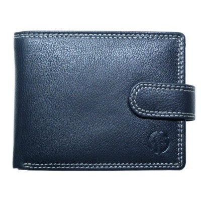 ALPHA STATUS 10111-0 RFID Δερμάτινο Ανδρικό Πορτοφόλι Μπλε