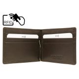 ALPHA STATUS 10112-0 RFID Δερμάτινο Ανδρικό Πορτοφόλι με Πιάστρα Καφέ 2