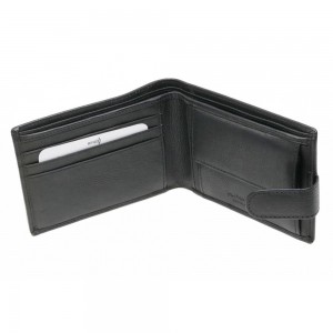 ALPHA STATUS 10113-0 RFID Δερμάτινο Ανδρικό Πορτοφόλι Μαύρο