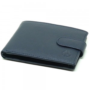 ALPHA STATUS 10113-0 RFID Δερμάτινο Ανδρικό Πορτοφόλι Μπλε
