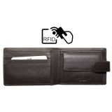 ALPHA STATUS 10113-0 RFID Δερμάτινο Ανδρικό Πορτοφόλι Καφέ 3