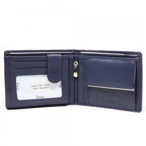 ALPHA STATUS 10114-0 RFID Δερμάτινο Ανδρικό Πορτοφόλι Μπλε Wallets