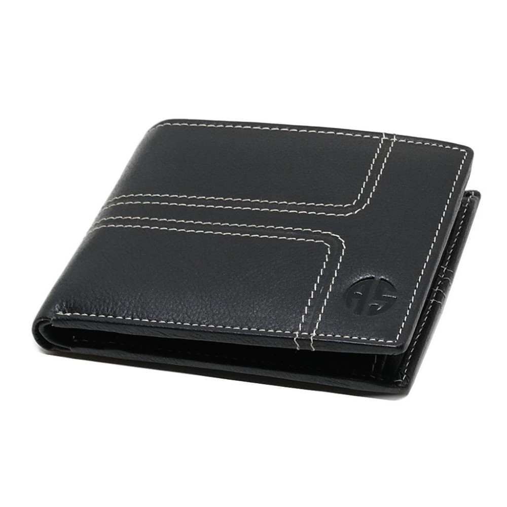 ALPHA STATUS 10115-0 RFID Leather Men's Wallet Black Wallets