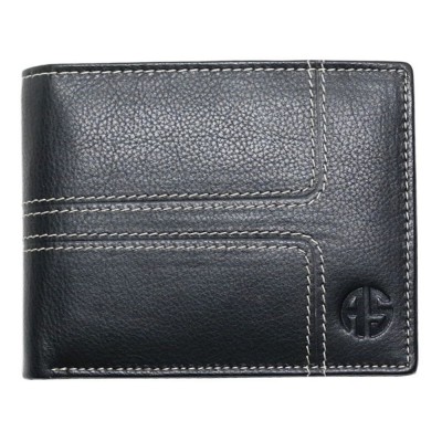 ALPHA STATUS 10115-0 RFID Leather Men's Wallet Black