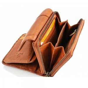 Kion 10735F Πορτοφόλι Γυναικείο Δέρμα Ταμπά