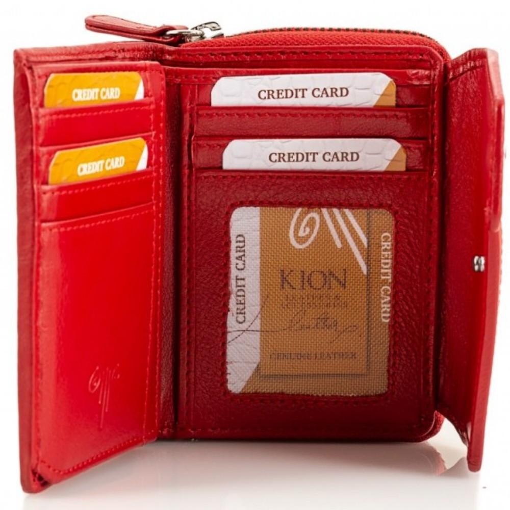 Kion 10735F Πορτοφόλι Γυναικείο Δέρμα Κόκκινο