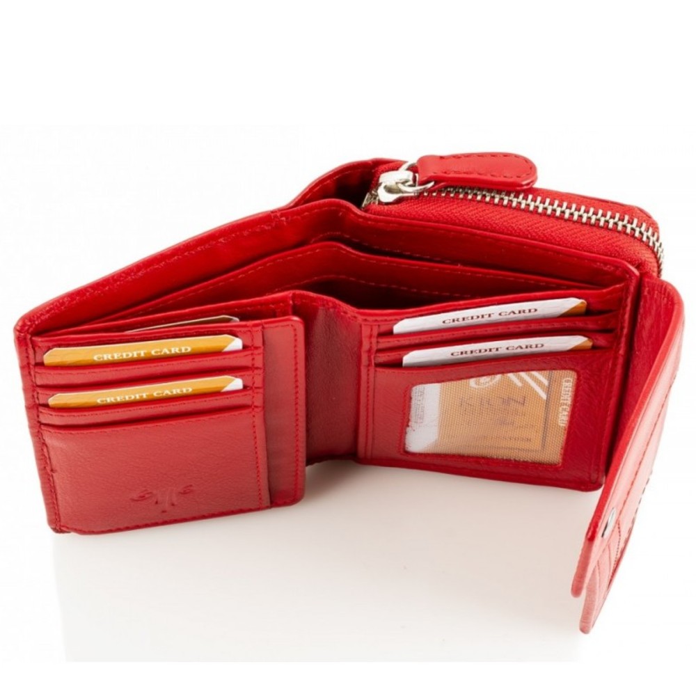 Kion 10735F Πορτοφόλι Γυναικείο Δέρμα Κόκκινο