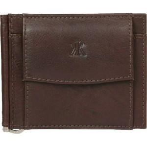 Πορτοφόλι δέρμα Kappa 1470 με μεταλλικο έλασμα καφέ Πορτοφόλια