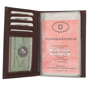 Ανδρικό πορτοφόλι KAPPA 1921b δέρμα καφέ Πορτοφόλια