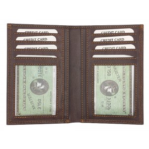 Ανδρικό πορτοφόλι KAPPA 1921b δέρμα καφέ Πορτοφόλια