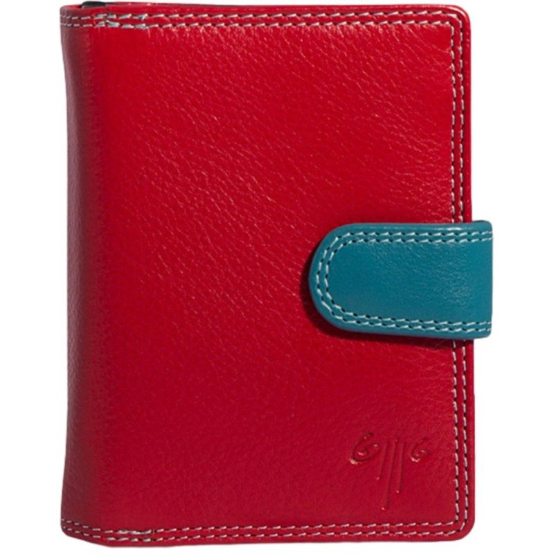 Kion 19263M Πορτοφόλι Γυναικείο Δέρμα με RFID Κόκκινο KION