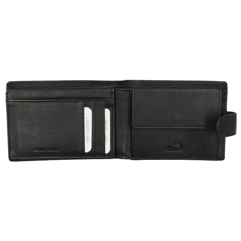 Luxus Δερμάτινο Ανδρικό Πορτοφόλι με RFID  27-53 Μαύρο. Wallets
