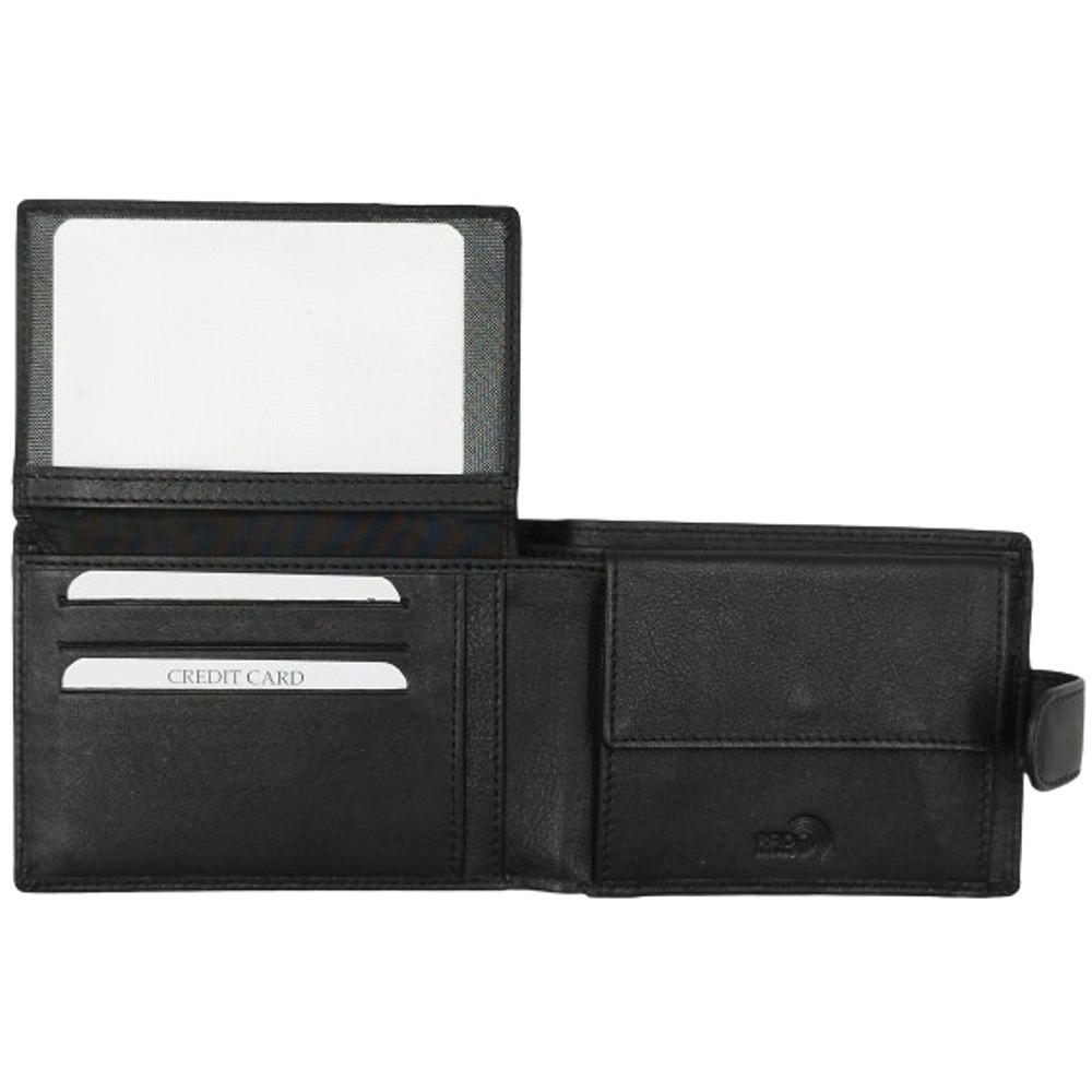 Luxus Δερμάτινο Ανδρικό Πορτοφόλι με RFID  27-53 Μαύρο. Wallets