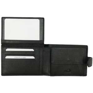 Luxus Δερμάτινο Ανδρικό Πορτοφόλι με RFID  27-53 Μαύρο. Wallets