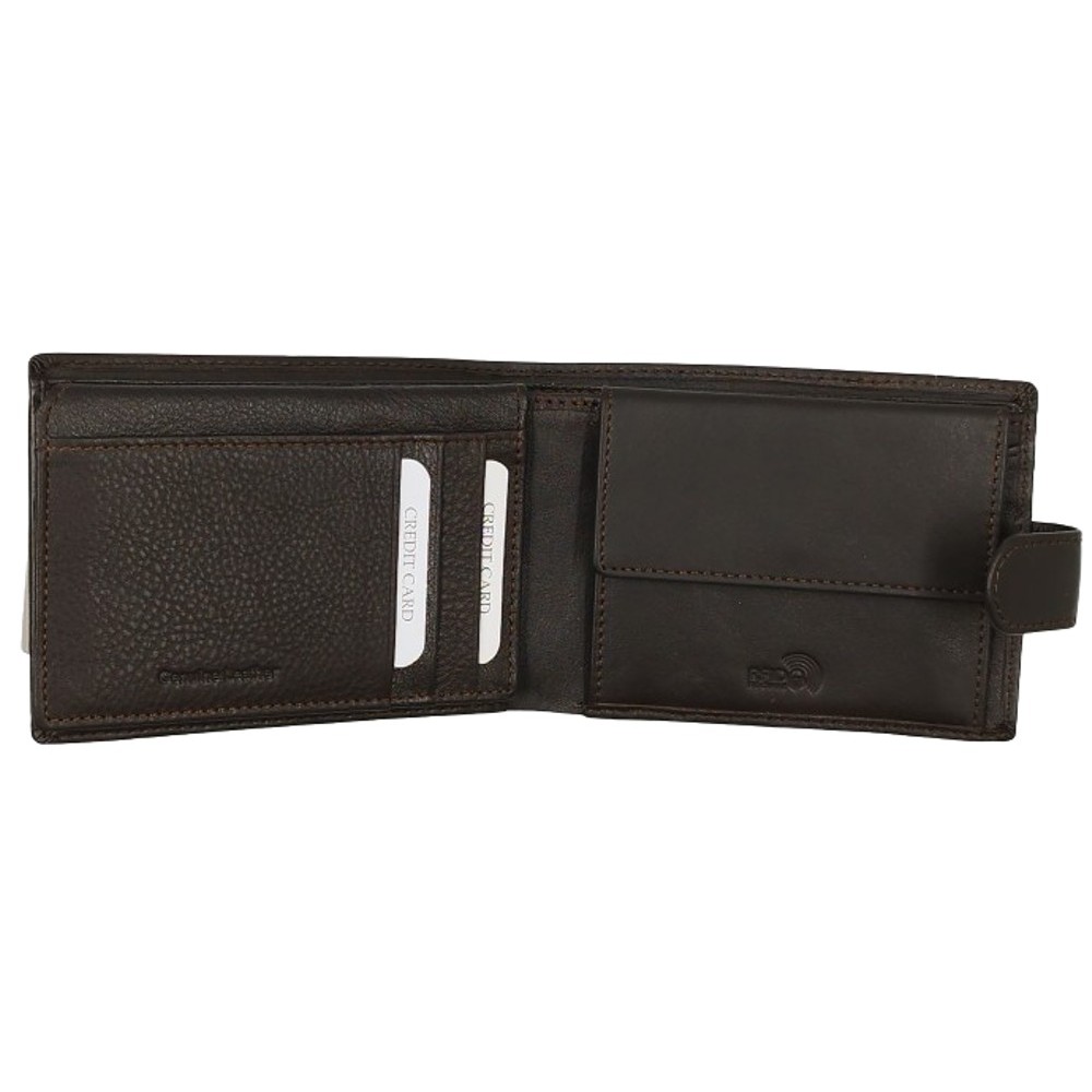 Luxus Δερμάτινο Ανδρικό Πορτοφόλι με RFID 27-53 Καφέ Πορτοφόλια