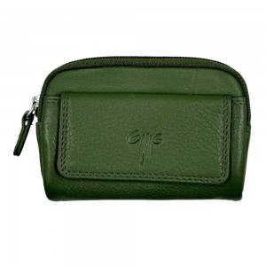 Kion 29224 Δερμάτινο Πορτοφόλι Κερμάτων και Κλειδοθήκη Πράσινη Πορτοφόλια