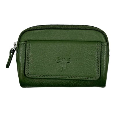 Kion 29224 Δερμάτινο Πορτοφόλι Κερμάτων και Κλειδοθήκη Πράσινη