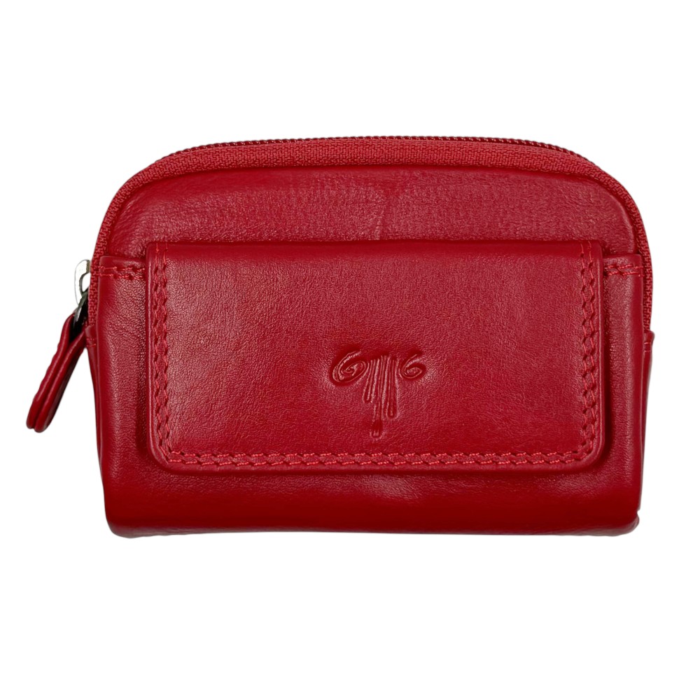 Kion 29224 Δερμάτινο Πορτοφόλι Κερμάτων και Κλειδοθήκη Κόκκινο Wallets