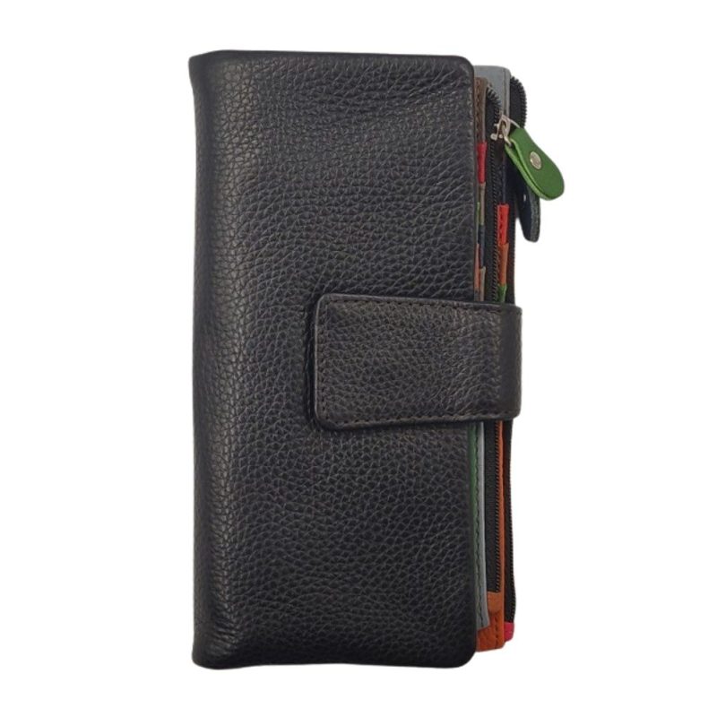 Πορτοφόλι Gaofan 30-87 δέρμα γυναίκειο μαύρο Domus accessories
