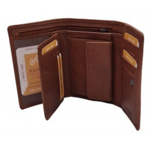 Kion 350VT πορτοφόλι γυναικείο δέρμα Cognac Καφέ Wallets