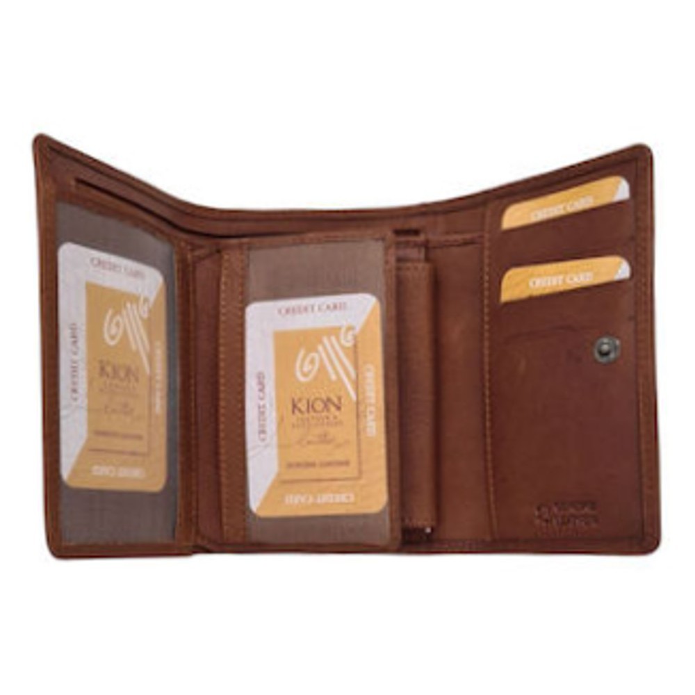 Kion 350VT πορτοφόλι γυναικείο δέρμα Cognac Καφέ Wallets
