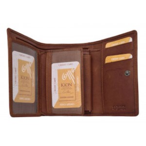 Kion 350VT πορτοφόλι γυναικείο δέρμα Cognac Καφέ Wallets