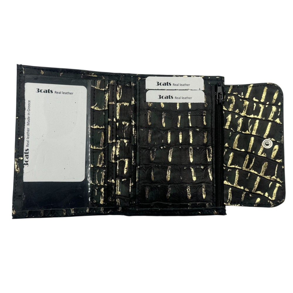 3Cats 128 Women's Leather Wallet Black Wallets