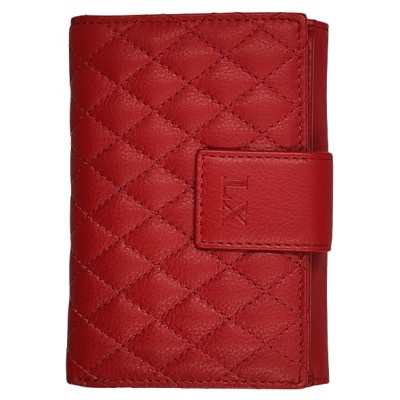 Luxus Δερμάτινο Γυναικείο Πορτοφόλι με RFID LX40014 Κόκκινο 